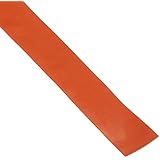 Silicone Sheet, 50A Durometer, Smooth Finish, No Backing, 0.5 mm Thickness, 0.5" Width, 36" Length, Red
