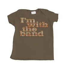 Boy's Brown Infant T-Shirt with I'm With the Band Design