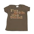 Boy's Brown Infant T-Shirt with I'm With the Band Design