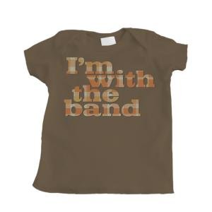 Boy's Brown Infant T-Shirt with I'm With the Band Design - 18 Months