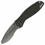 Kershaw Knives - Rescue Blur Black w/Black Trac-Tec Inserts Part Serrated Edge Rounded Tip