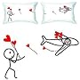 BoldLoft "No Matter The Miles" Couple Pillowcases-Ideal Valentine's Day Birthday Wedding Anniversary Romantic Gift for HIM or HER