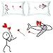 BoldLoft "No Matter The Miles" Couple Pillowcases-Ideal Valentine's Day Birthday Wedding Anniversary Romantic Gift for HIM or HER