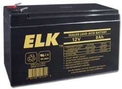 Elk 1280 12V 8 Ah Sealed Lead Acid Alarm Battery Backup ELK1280