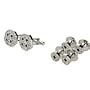 Blue and Clear Crystal Silver Cufflinks and Studs in Gift Box