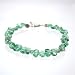 Green Apatite, Swarovski Crystal and Sterling Silver Bracelet, #8613