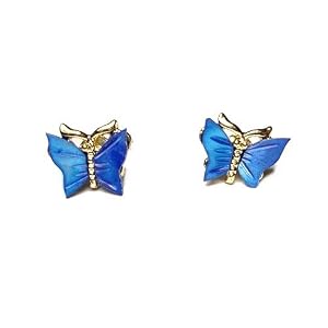 Mother of Pearl Butterfly Stud Earrings