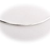 OMEGA 1.25mm Spiral Diamond Cut Sterling Silver 16-18 Inch Nickel Free Chain Necklace Italy