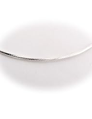 OMEGA 1.25mm Spiral Diamond Cut Sterling Silver Nickel Free Chain Necklace Italy 16-18 Inch