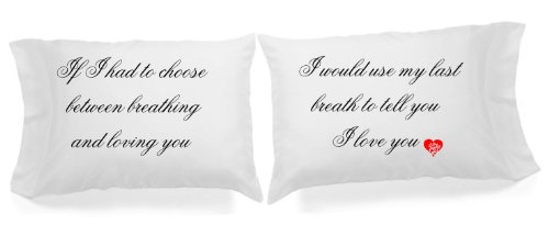 Set of 2 I Love You Pillowcases Super Soft Pillowcases-romantic Valentines Gifts for Couples, Cute Valentines Day Gift Ideas, Good Couple Gifts for Valentines, Romantic Anniversary Gifts