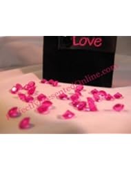 800 Hot Pink/ Fuschia Diamond Table Confetti Wedding Bridal Shower Party Decorations 4 Carat/ 10mm