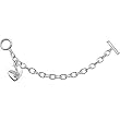 Officially Licensed PLAYBOY Jeweled BUNNY HEART Linked Bracelet