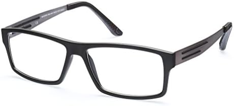 Cagalli Cr1015 Vintage Rx Eyeglasses Clear Lens Lightweight Glasses Frame (Black)