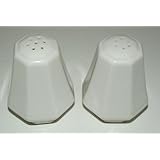 Vintage White Ceramic Salt And Pepper Set