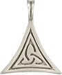 BICO AUSTRALIA JEWELRY (E40) CELTIC TRINITY - AMULET OF PROTECTION - Comes with a Generic 18 inch (to 20in) Adjustable 4mm Black Rubber Necklace.