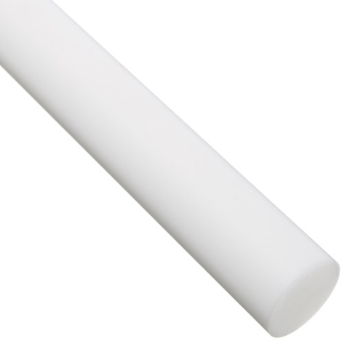 Acetal Round Rod, Opaque White, Meets ASTM D6100, 1/2