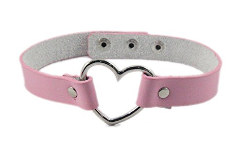 Hip Mall Vintage Collar Emo Punk Goth Heart Leather Choker Necklace