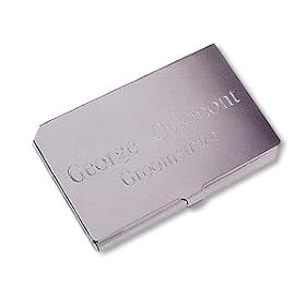 Silver Plated Business Card Case - Free Engraving