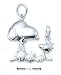 Sterling Silver Peanuts Snoopy Woodstock Friendship Charm