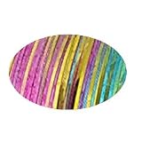 Piz-zaz Rainbow Hologram Hair Extension Shimmer Tinsel adds bling and glitz to your hair for up to 3 months + Hairart Brilliance Pin Tail Comb for easy styling