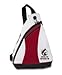 Wolfe Professional Pickleball Sling Bag - Crossbody Backpack for Women & Men - Zipper Pockets with Headphone Anti-Theft Wire Bag (Red)