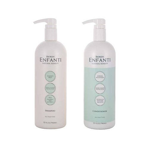 Bioken Enfanti Sulfate Free All Hair Type Shampoo 32 oz & Conditioner 32 oz Duo Set
