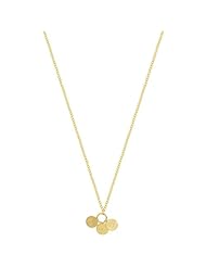 Mothers Necklace, Personalized with 3 Hand-Stamped Names, USA!, in Gold