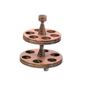 "SIGNATURE" 2-TIER EGG RACK IN AUTUMN FINISH FOR 12 EGGS Size d170x203mm
