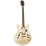 AXL Badwater Semi-Hollow Electric Guitar, Antique Off White
