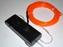 2 Meter Orange El Neon Tube Sign Lighting Wire With Battery Box