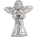14K White Gold Praying Angel Lapel Pin