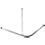 Corner Shower Rod, track style, 67"x35" alt. 62"x39"
