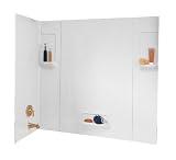 Swanstone TW-32-010 High Gloss Five Panel Tub Wall Kit, White Finish