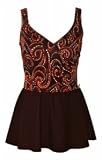 Longitude Egyptian Night Surplice Swimdress Swimsuit - Plus Size Swimwear Plus Size Swimsuit