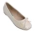 Laura Ashley Ballerina Flats Dress Shoes Pearl Ivory/ FREE SHIPPING
