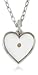 Rhodium Plated Mustard Seed Heart Pendant, 20