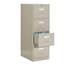 Four Drawer Legal Vertical File Black