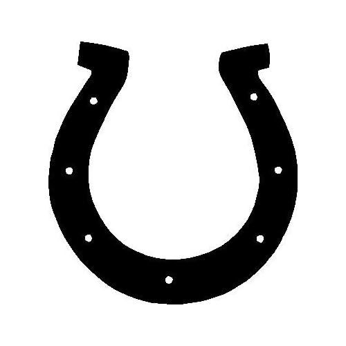 INDIANAPOLIS COLTS HORSESHOE NFL TEAM WHITE VINYL DECAL STICKER