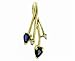 Ladies 0.04ct Diamond and 0.87ct Blue Sapphire Pendant