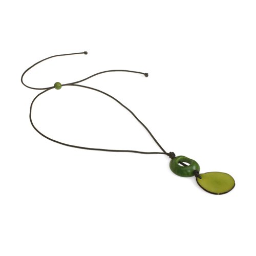 Tagua Nut Green Pendant-2-Piece Tagua "Good in a Nutshell Pendant [2-Piece Tagua - Green]"