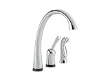 Delta Faucet 4380T-AR-DST Pilar Single Handle Kitchen Faucet with Touch2O Technology and Spray, Arctic Stainless