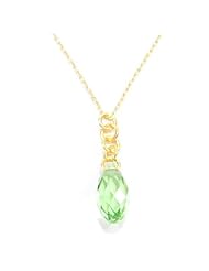 Hanfords of London Peridot & 14ct Gold Fill Handmade Pendant. Handcrafted in the UK. Birthstone for Libra & August.