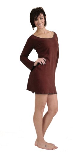 Mina Wear Women's Tunic Dress Organic Hemp and Cotton Medium Cypress