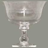 Individually Hand Etched Dragonfly Glass Compote 6 1/2"H, 6 3/4"D