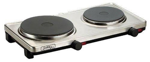 BroilKing Double Cast Iron Burner Range/Hot Plate - Silvertone