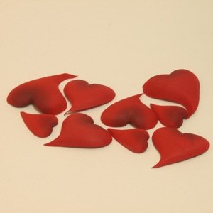 Artificial Silk Heart Shaped Petals Red Picture