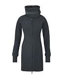 Bench Damen Fleecemantel ZIP THROUGH FUNNEL NECK, charcoal, XS, BLEA0418B