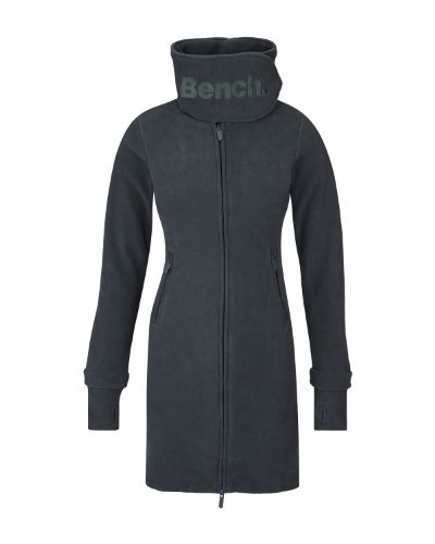 Bench Damen Fleecemantel ZIP THROUGH FUNNEL NECK, charcoal, XS, BLEA0418B