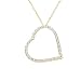 Diamond Fascination 14K Gold Diamond Accent Floating Heart Pendant w/ 18 Inch Chain