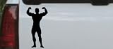 Car Sport-Body Builder Sports Car Window Wall Laptop Decal Sticker -- Black 4in X 2.1in